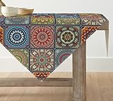Artoid Mode Boho Vintage Geometrie Marokkanische Bunt Tischdecke, Tischwäsche Küche Tisch...