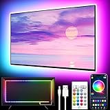 GIPOYENT LED-Leuchten für TV, 5M LED TV-Hintergrundbeleuchtung, für 45-75 Zoll TV, Musik Sync LED...