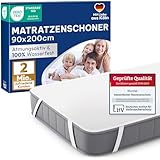 Blumtal Matratzenschoner 90x200cm - wasserdichte Matratzenauflage 90x200cm aus 80% Baumwolle -...