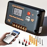 ECO-WORTHY 30A laderegler solar 12v /24v PWM mit Bluetooth & APP Überwachung, Intelligenter...