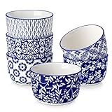 Creme Brulee Schälchen 6 Stück, vancasso SELENE Souffle Förmchen Backofenfest 240ml, Ofenfeste...