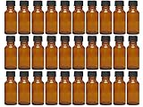 hocz 10 x 30 ml Tropfflasche mini Glasflaschen mit Tropfeinsatz | Farbe Braunglas | Füllmenge: 30...