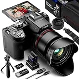 NBD 5K Digitalkamera 64 MP mit 16X optischem Zoom & Autofokus, 3' 180° Drehdisplay, WiFi/HDMI –...