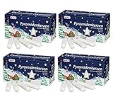 Pyramidenkerzen klein, weiß ca. 14 x 74 mm / 200 Stück Weihnachtskerzen, Adventskerzen,...