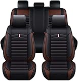 Xingruijie Auto Leder Sitzbezügesets für Toyota Crown (S180) 12.Gen, Leder Allwetter Schonbezüge...