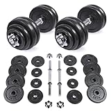 SPORTINATOR® 'Machine' Hantel Set mit Koffer – Kurzhantel oder 2-in-1 Hantelset (15–40 kg) –...