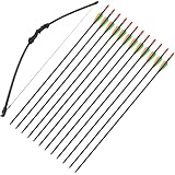 Pfeil und Bogen Set Takedown Recurvebogen und 12er Fiberglaspfeiles für Junior Jagd Anfänger Linke...