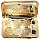 Glitzer-Lidschatten-Palette, 6 Farben Professionell schimmernde Lidschatten, wasserdichtes,...