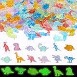 DMSESRLS 200 Stück Mini-Dinosaurier-Figuren aus Kunstharz, 12 Arten von bunten Dinosaurier-Figuren,...