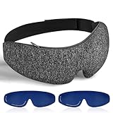 uncn Augenmaske, Kühlmaske Augen 2*Eisbeutel, Kühlpads mit Waschbarer Bezug