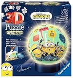Ravensburger 3D Puzzle 11180 - Nachtlicht Puzzle-Ball Minions - 72 Teile - ab 6 Jahren, LED...