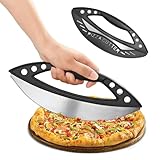 Foyucool Großer Pizzaschneider mit Schutzhülle, 29 cm Pizzaschneider aus Edelstahl, Mit 6...