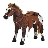 HOMCOM Spielpferd Kinder Reitpferd mit Pferd Sound Standpferd Plüschtier für 3+ Jahre Kinder...