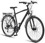 Licorne Bike Premium Touring Trekking Bike in 28 Zoll Aluminium Scheibenbremse Fahrrad für Jungen,...