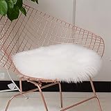 Deike Mild Rund Sitzkissen Faux Lammfell Schaffell Sitzauflage Fell Optik Nachahmung Wolle Teppich...