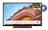 Toshiba 32WD3C63DAW 32 Zoll Fernseher/Smart TV (HD Ready, HDR, Triple-Tuner, DVD-Player, Bluetooth)...