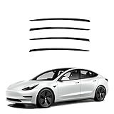 gaowenying 4 Stück Auto Windabweiser Regenabweiser,für Tesla Model 3 2017+,Regenschutz...