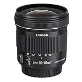 Canon Zoomobjektiv 9519B005AA EF-S 10-18mm F4.5-5.6 IS STM Ultra Weitwinkel für EOS (67mm...
