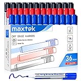 maxtek Whiteboard Marker, Whiteboard Stifte Abwischbar, Rundspitze ca.2-3mm Linienbreite, Set mit 3...
