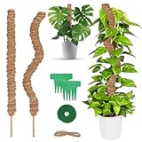 talifoca Monstera Rankhilfe, 2 Stück 60cm Biegsame Moosstäbe für Pflanzen, Pflanzstab Kokos...