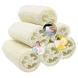 6 Stücke Luffa Schwamm, Natürliche Luffa Gurke Schwamm Entfernen Dead Skin zur Bad und Dusche,...