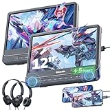 GOnavidio 12' Doppel Auto DVD Player mit HDMI-Eingang, Auto Kopfstützen Player für Kinder mit...