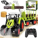 IEEILULU Ferngesteuerter Traktor Ferngesteuert, RC Traktor Spielzeug, 2.4 Ghz, 1:24, Trecker mit...