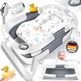 KIDIZ® Baby Badewanne | Babywanne platzsparend & faltbar | Badebecken Duschwanne für Neugeborene...