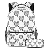 Rucksack mit Federmäppchen und verstellbarem Riemen Junior/Hoch/Universität Schulbüchertasche...