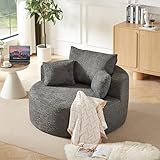 Tidyard Relaxsessel, Flauschiger Chenille-Schaumstoff-Einzelsessel, kein Montage erforderlich,...