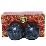 STCREE 5 cm große Marmor-Übungshandbälle, chinesische Baoding-Kugeln, Schwarz/Grau, Gesundheit,...