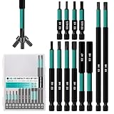 Hakkin 12 Stück Hex Bits Set Lang Sechskant Schraubendreher 50+90+150 mm 1/4' S2 Bitsatz für...