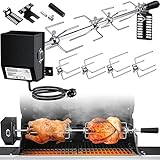 KESSER® Edelstahl Grillspieß Set 107cm passend für Weber Spirit Gasgrill mit 4X Fleischnadeln BBQ...