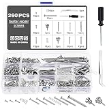 Knpwer 260 Stk Gitarrenschrauben Kit,Gitarrenschrauben Sortiment Set mit Federn,E Gitarre Schrauben...