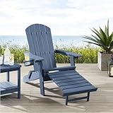 Ogarden Adirondack Loungesessel Arizona, Mit Fußschemel, Getränkehalter, HIPS Kunststoff,...