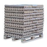 500kg Palette Nestro Holzbriketts Hartholz Brenn Kamin Ofen Heiz Holz Gluthalter Eiche & Buche...