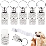 Address Tags for Dogs Pendant, Pack of 6 Dog Cat Collar Tag with Key Ring, Waterproof Address...