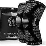 Quelcc 2 Pack Kniebandage Set, Kompression Kniestütze für Meniskusriss, Kniestütze für Damen und...