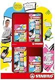 Stabilo Boss Mini by Snooze One Textmarker, 3-farbiges Etui Gelb, Grün, Hellblau