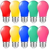 Suncan E27 Bunte glühbirnen 1W, Farbige LED Leuchtmittel E27 Birnenform, Gemischt Rot Gelb Grün...