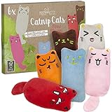 PRETTY KITTY Minz Miezen: Premium Katzenspielzeug Set aus Katzenkissen mit Katzenminze – 6X Katzen...