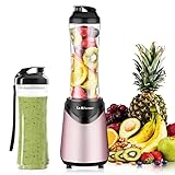 La Rêveuse Mix&Go Standmixer Smoothie Mixer Blender elektrisch 300 Watt Persönliche Größe mit 2...