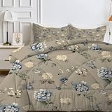 PNHCL Blumen Bettdecke 155x220-3D-Druck Druck Bettdecke Ohne Bezug Nutzbar, Ästhetik Steppdecke...