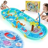 Gaethra Wassertisch Spielzeug 3+ Jahr, Wassertisch Kinder Outdoor mit 2 Boote, 6 Tierfiguren,...