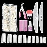Acryl Künstlich Nagelspitzen, Venares 500 Stücke Falsche Nagel Nageltips Französisch, 10 Größen...