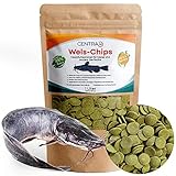 Centra24 Wels-Chips 1 Liter, Formstabile Wafer mit hohem Spirulina Anteil+Vitaminen,...
