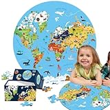 Puzzles für Kleinkinder, Bodenpuzzles - 70 Teile Bodenspiel-Rundpuzzle für Kinder im Vorschulalter...