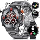 ESFOE Militär Smartwatch Herren mit Telefonfunktion,1.43'' AMOLED Outdoor Smartwatch mit 126+...