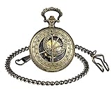 Unendlich U 12 Sternbilder Sternzeichen Herren Unisex Analog Klassische Taschenuhr mit Halskette...