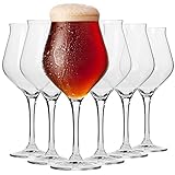 Krosno Bier-Tulpen Bier-Gläser | Probierglas | Set von 6 | 420 ML | Avant-Garde Kollektion |...